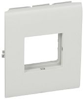 Суппорт с рамкой Legrand Mosaic 2 мод. для кабель-канала Metra с крышкой 110мм белый картинка